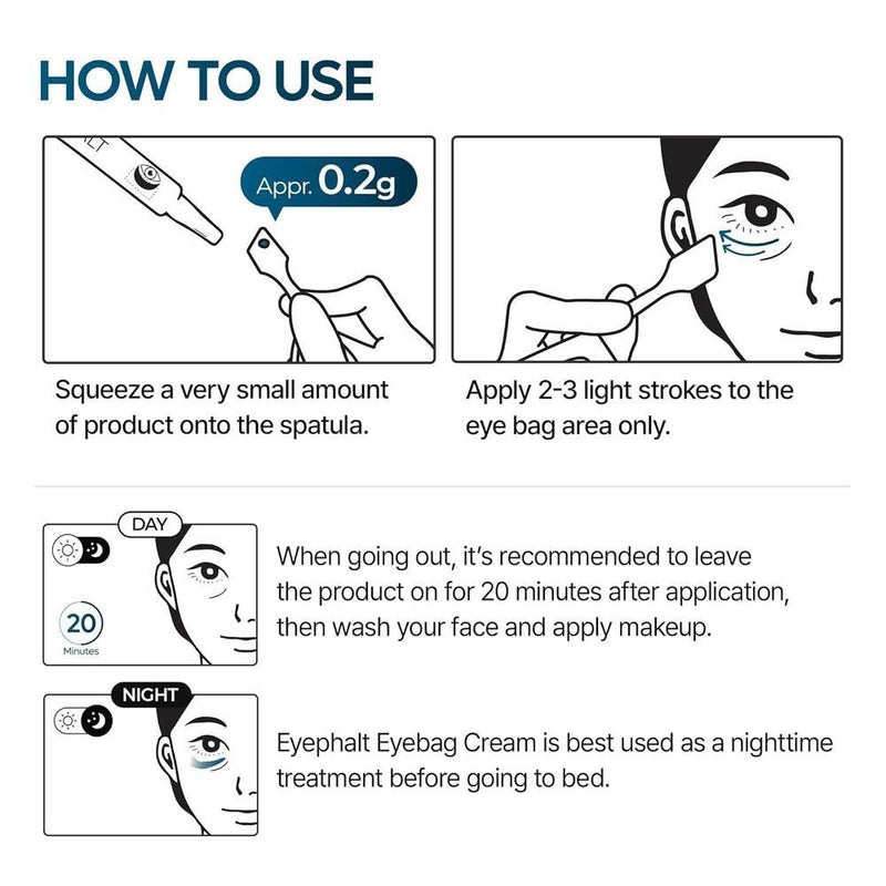 Crema para Bolsas de Ojos Dr.Melaxin Eyephalt, reducción de hinchazón y ojeras, mejora la elasticidad con EGF y Bio-Spicule