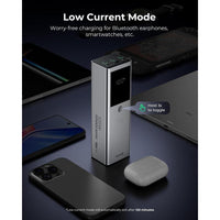 Banco de energía TALIX 125W, cargador portátil de 12800mAh con cable USB-C, tres puertos y carga rápida PD para diversos dispositivos