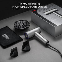 Secador de pelo TYMO profesional con difusor, tecnología iónica, motor de alta velocidad, 4 temperaturas y 3 velocidades