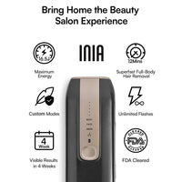Dispositivo de depilación láser para mujeres y hombres INIA Fond, reducción de cabello de larga duración, resultados seguros en el hogar