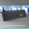 Teclado inalámbrico Logitech MX Keys S con perfil bajo, escritura silenciosa, teclas programables y retroiluminación inteligente
