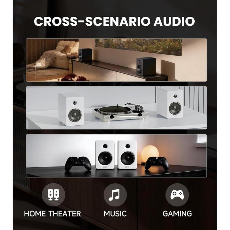 Edifier Altavoces M90: Alta resolución, 100W, Bluetooth 6.0, HDMI eARC, SUB Out, negro, control remoto