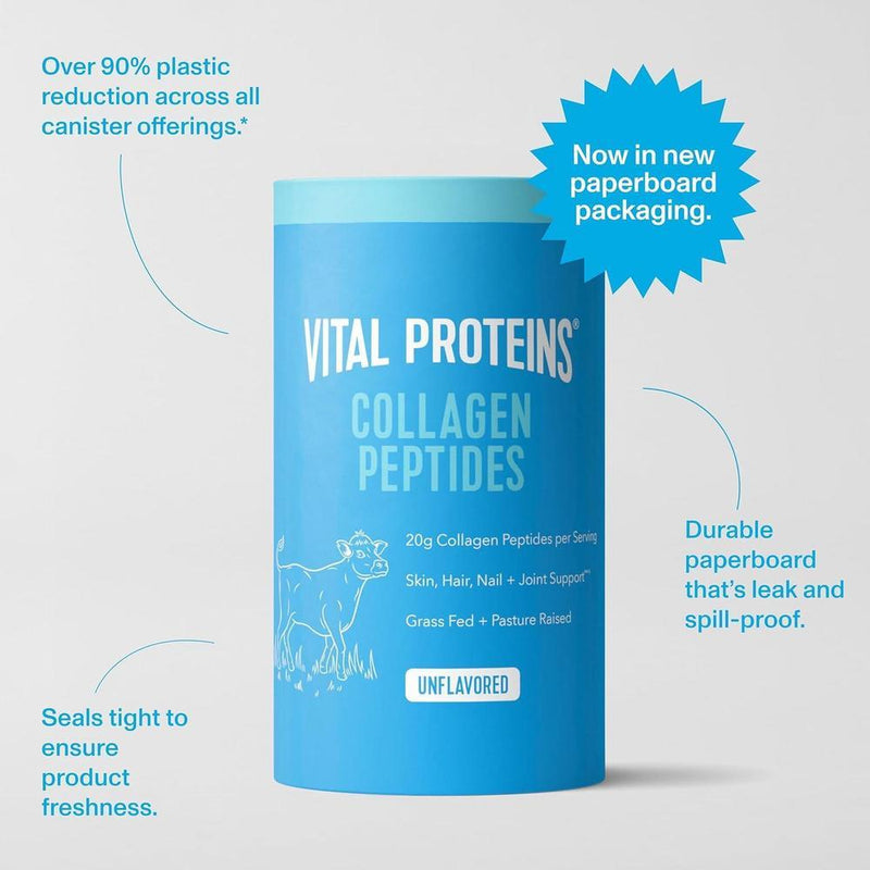 Vital Proteins Péptidos de Colágeno en Polvo, Mejora Cabello, Uñas, Piel, Huesos y Articulaciones, Sin Sabor