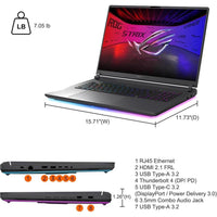 Asus Rog Strix G18 Gaming Laptop Intel Ultra 9 24-Core 32gb Ram 2tb Ssd Ge Force Rtx 5060 Wi-Fi 7 18" 240hz Negrometa