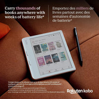 Kobo Libra Colour eReader con pantalla Kaleido™ 3, modo oscuro, resistencia al agua y soporte para audiolibros, color blanco