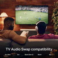 Sonos Ace Auriculares Inalámbricos Con Cancelación De Ruido Y Bluetooth, Batería De 30h, Audio Espacial, Dolby Atmos - Blanco