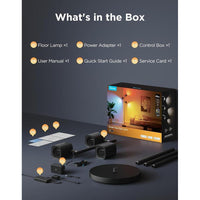 Lámpara de pie Govee con tecnología LuminBlend, 3 luces giratorias, 64 escenas dinámicas y sincronización de música, compatible con Matter