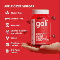 Goli Gummies de Vinagre de Manzana con Vitamina B12, Remolacha y Granada - Veganas y Gluten-Free, 60 gomitas