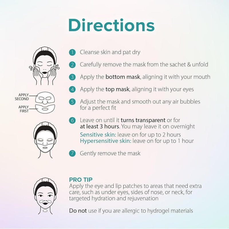Mascarilla Facial De Bio Colágeno Con 7 Péptidos, Ácido Hialurónico, Niacinamida Y Más, Paquete De 4, Hidratante Y Reafirmante