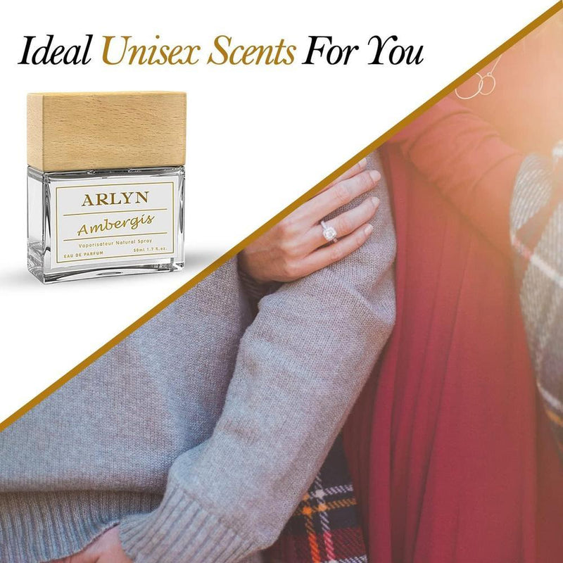 ARLYN Ambergis Eau De Parfum - Fragancia unisex con bergamota y pimienta rosa, vegana y libre de parabenos, ideal para uso diario