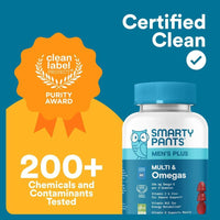SmartyPants Gomitas multivitamínicas para hombres con Omega 3, metilfolato, vitaminas D3, C, B12, B6, A, K, zinc y selenio, sin gluten