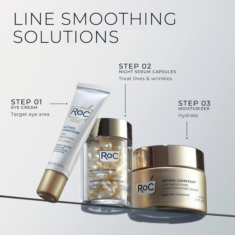 RoC Hidratante Facial Antienvejecimiento con Retinol y Ácido Hialurónico para Líneas Finas, Manchas Oscuras y Cicatrices