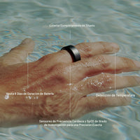 Anillo Oura 4 Plata - Dispositivo portátil de seguimiento del sueño y salud con Bluetooth, diseño resistente y cómodo para uso continuo