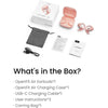 SHOKZ OpenFit Air en rosa, auriculares de oreja abierta, verdaderamente inalámbricos, resistentes al agua y seguros para uso diario