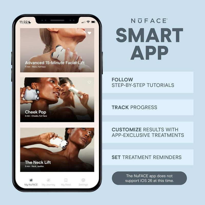 Dispositivo facial NuFACE Trinity+ de microcorriente, esculpe y aprieta rostro y cuello, aprobado por la FDA, incluye activador