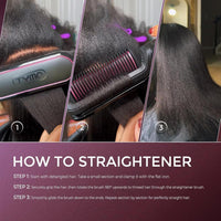 TYMO Cepillo Alisador de Pelo y Plancha 2 en 1 con Tecnología de Iones para Anti-Frizz y Alisado