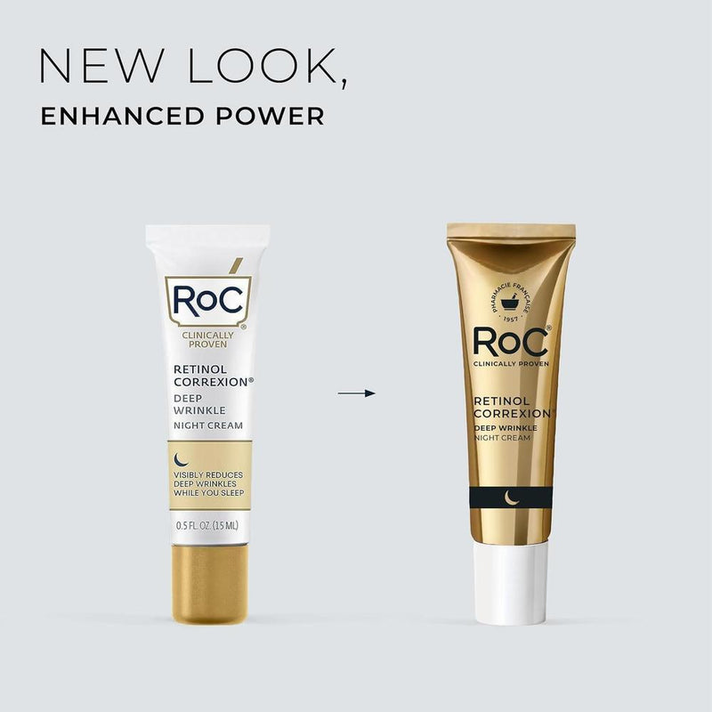 RoC Retinol Correxion Crema De Noche Antienvejecimiento 0.5% Con Manteca De Karité Y Ácido Glicólico 15ml