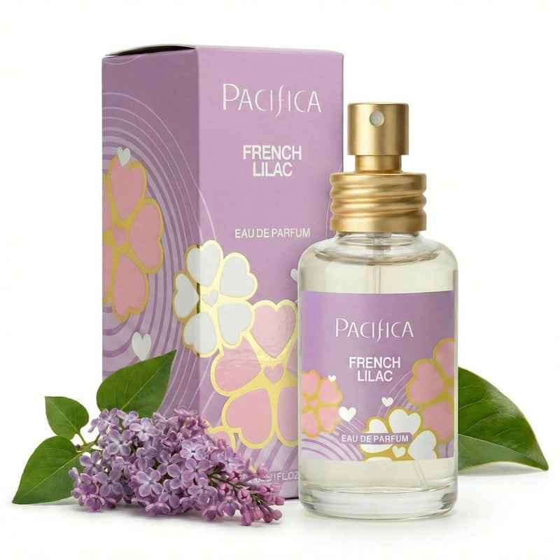 Perfume en aerosol floral vegano de Pacifica con aroma a lila francesa y magnolia, fragancia de larga duración para mujeres