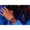 Citizen Reloj Eco-Drive Marvel Miles Morales acero inoxidable negro con correa cuero y esfera negra, modelo AW1685-00W