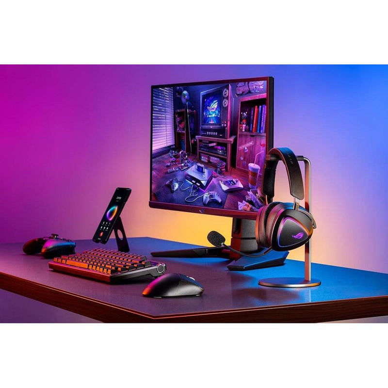 ASUS ROG Delta II Wireless Gaming Headset Mic Tri-Mode Connectivity for PC PS5 PS4 Xbox Switch Mobile