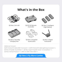 DJI Neo 2 Combo Fly More con control remoto RC-N3, transmisión estable con transceptor digital, dron 4K para principiantes
