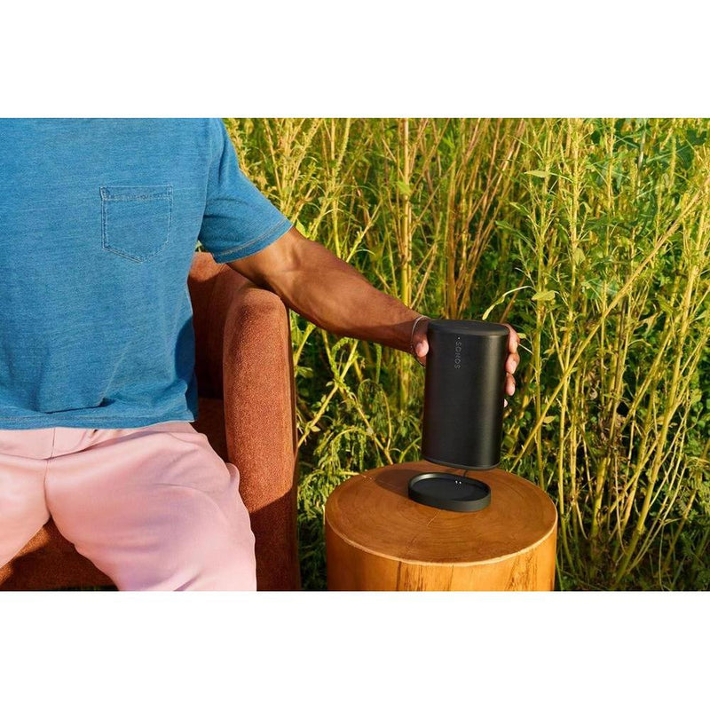 Sonos Play Altavoz Bluetooth portátil con WiFi y Alexa, batería de larga duración y resistente al agua, incluye base de carga