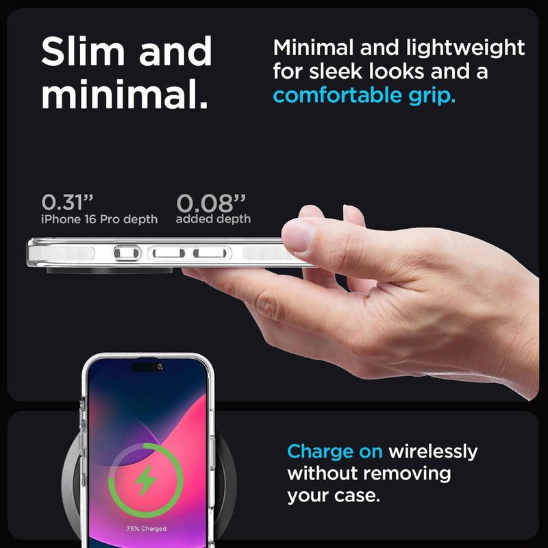 Funda AICase transparente compatible iPhone 16 Pro con MagSafe, magnética y delgada, no amarillenta, ligera y protectora