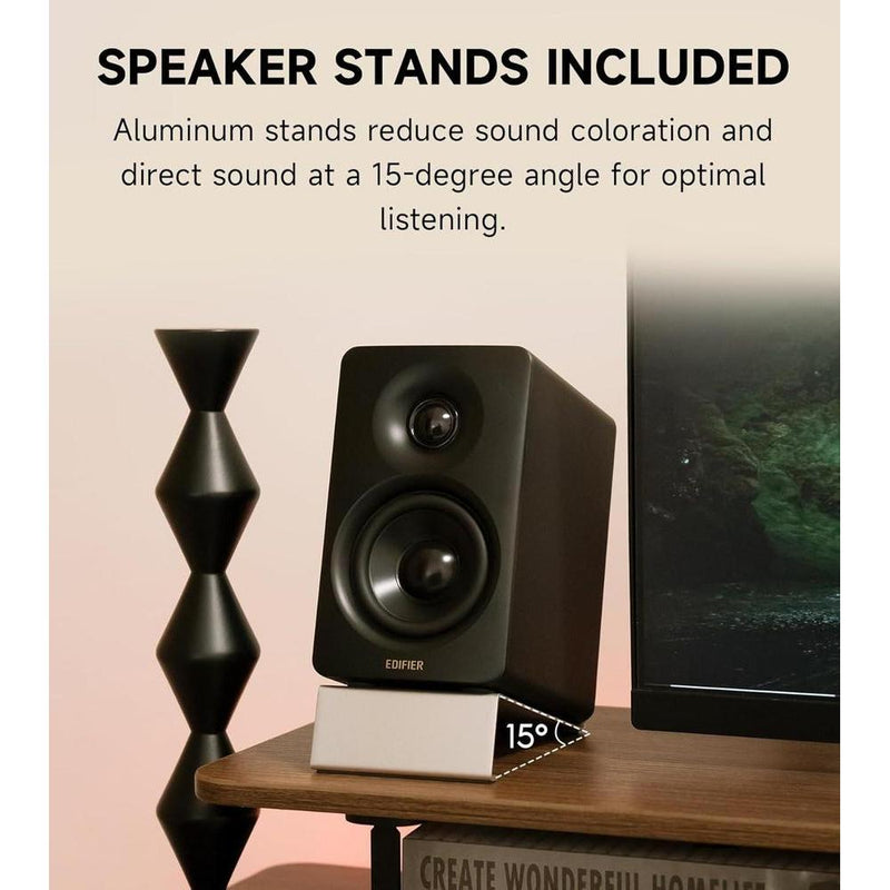 Edifier Altavoz Multimedia M60 con Bluetooth 5.3, 66W RMS y Audio de Alta Resolución, LDAC, Entradas USB-C y AUX, Diseño Compacto para Escritorio