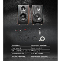 Edifier S3000MKII Altavoces audiófilos de alta resolución, 256 W RMS, aptX HD Bluetooth, inalámbrico, agudos planares