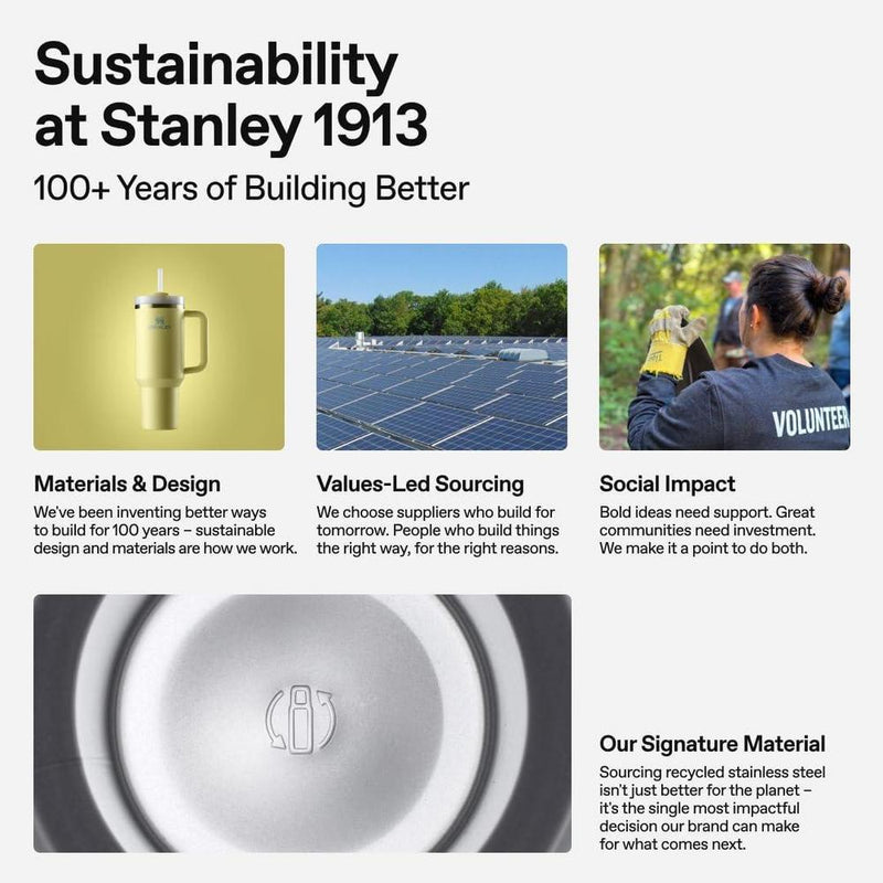 Stanley Quencher ProTour: Vaso de acero inoxidable con tapa a prueba de fugas, popote y asa. Compatible con portavasos, sin BPA