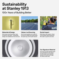 Stanley Quencher ProTour: Vaso de acero inoxidable con tapa a prueba de fugas, popote y asa. Compatible con portavasos, sin BPA
