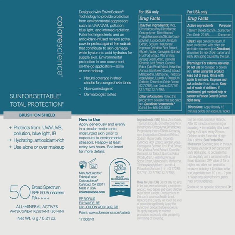 Protector Solar Mineral en Polvo SPF 50 para Piel Sensible