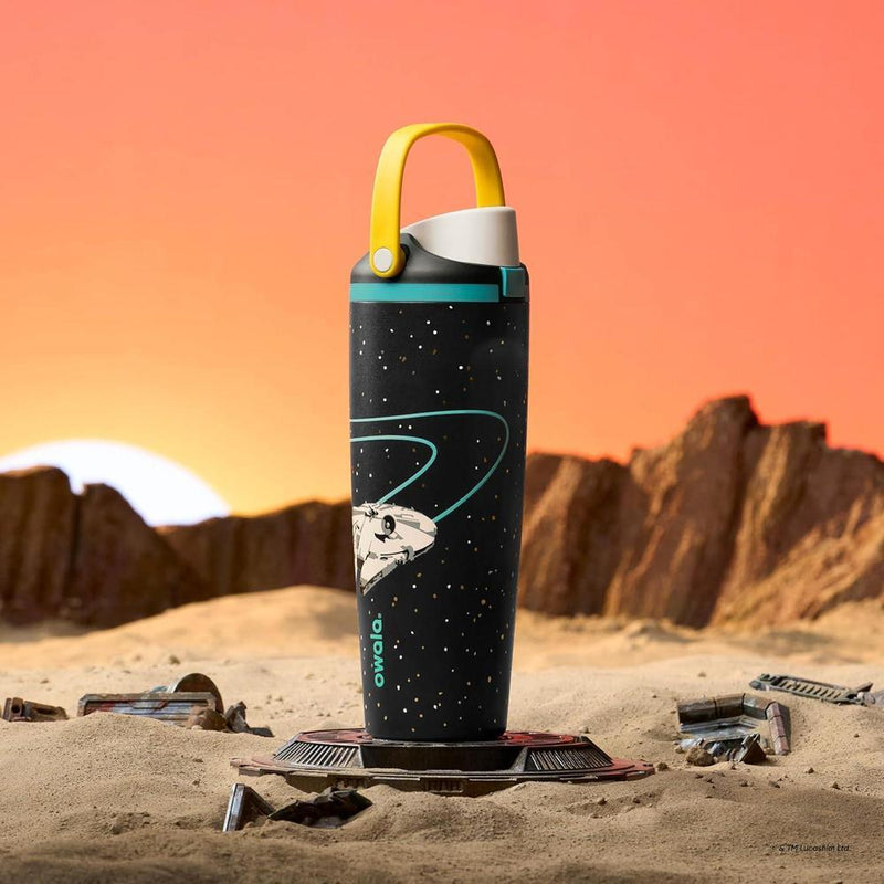 Owala Star Wars FreeSip con acero inoxidable, boquilla dos en uno, y asa, BPA Free y a prueba de fugas