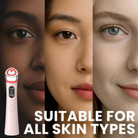 Dispositivo facial 8 en 1 para estiramiento, lifting, terapia LED, masaje vibrante y calidez, cuidado de piel tipo spa en casa