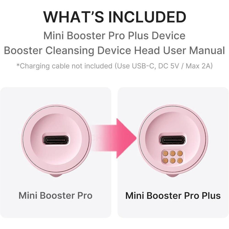 Medicube Mini Booster Pro Plus, dispositivo 2 en 1 para limpieza y cuidado de la piel, portátil y recargable USB-C