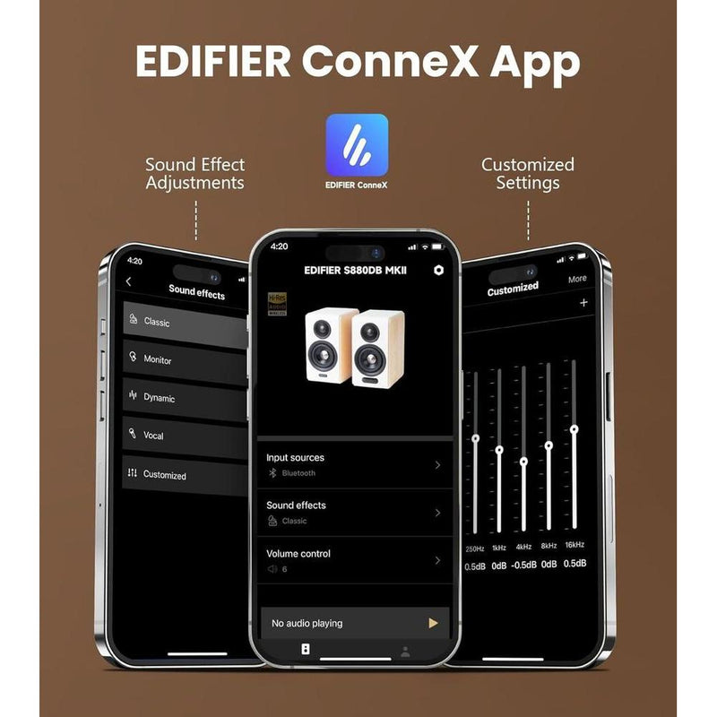 Edifier S880DB MKII Altavoces Hi-Fi de Estantería con LDAC Bluetooth, USB-C, Óptica, Coaxial y RCA