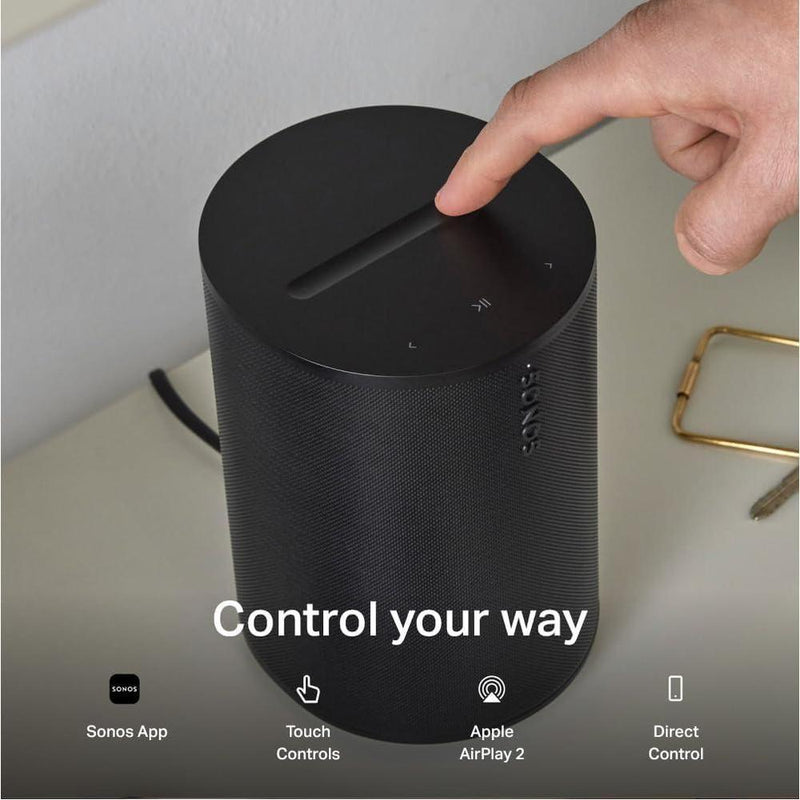 Sonos Era 100 SL - Altavoz compacto sin micrófono, con conectividad WiFi y Bluetooth, color negro