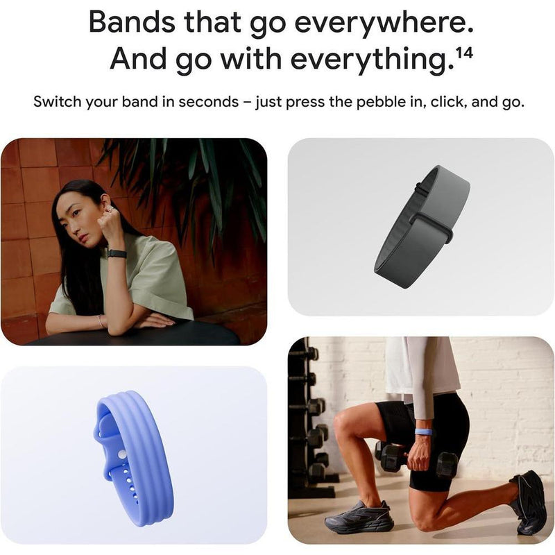 Google Fitbit Air - Monitor de actividad sin pantalla con seguimiento de actividad, frecuencia cardíaca y sueño, entrenador personalizado