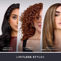 Shark FlexFusion - Plancha y secador de pelo con cepillo de cerámica, rizadores automáticos, concentrador y anti-frizz