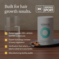Nutrafol Suplementos Women's Balance para el Crecimiento del Cabello en Mujeres Desde los 45 Años, Clínicamente Probados