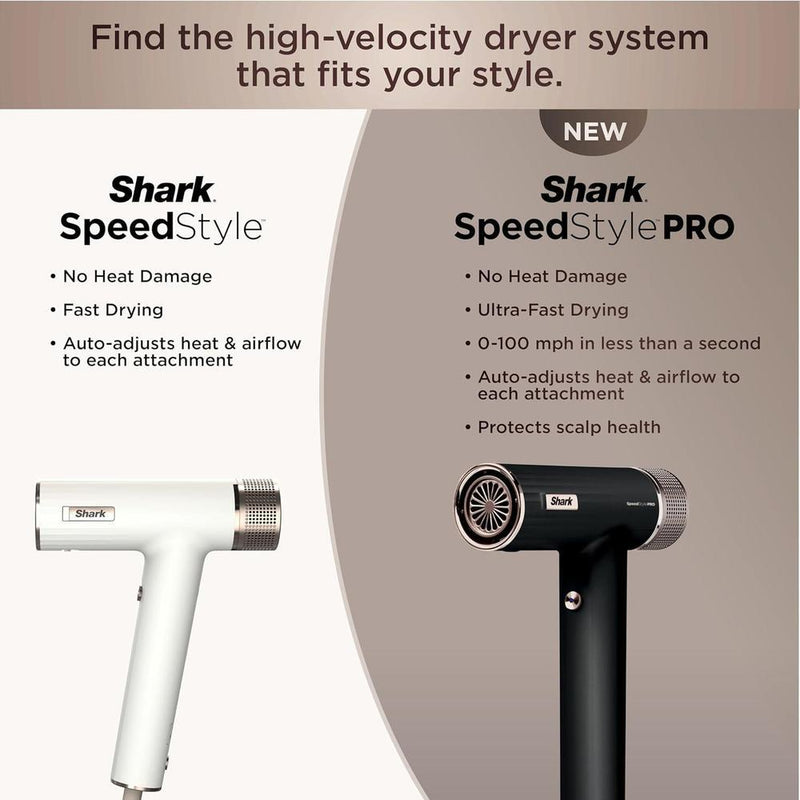 Secador de pelo Shark SpeedStyle Pro HD731 con tecnología iónica, protector de cuero cabelludo, y conjunto de secado rápido
