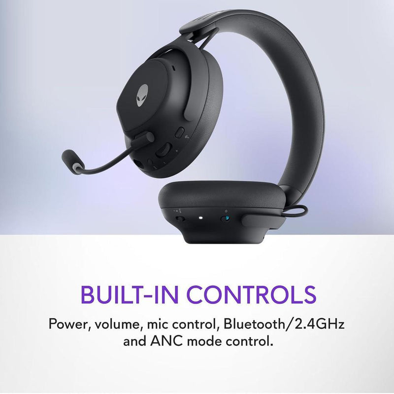 Alienware auriculares inalámbricos para juegos con Bluetooth 5.3, carga rápida, cancelación activa de ruido y 75 horas de duración