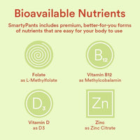 SmartyPants Gomitas multivitamínicas y de fibra para niños con vitaminas D3, C, B12, B6, A, zinc, biotina, tres sabores