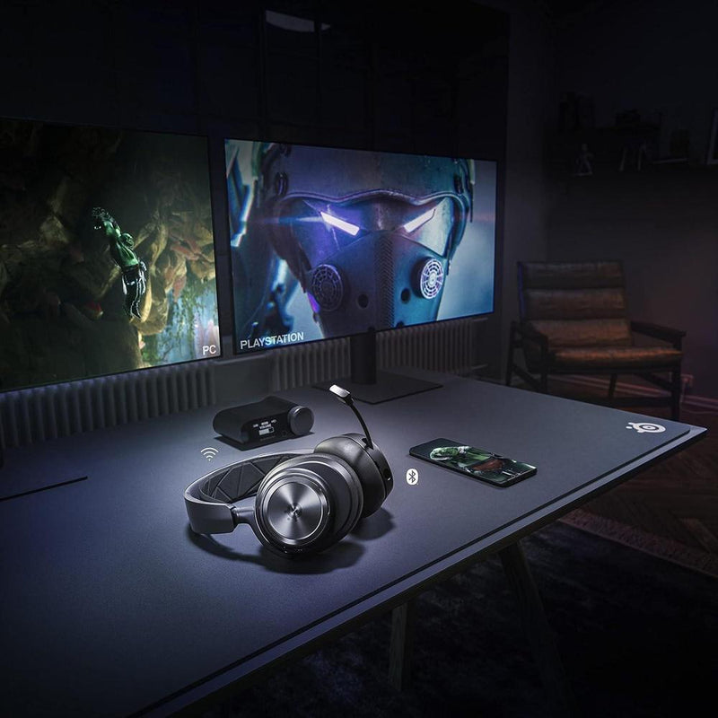 SteelSeries Arctis Nova Pro Wireless - Auriculares Gaming Multisistema de Alta Fidelidad con Cancelación de Ruido