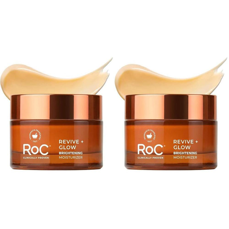 RoC Revive + Glow Hidratante Facial 10% Vitamina C Gel Antienvejecimiento Hipoalergénico Sin Aceite 50ml