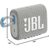 JBL Go 3 Eco - Mini altavoz Bluetooth portátil con audio de gran calidad, graves potentes, impermeable y resistente al polvo