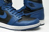AIR JORDAN 1 RETRO HIGH OG USED 9 DARK MARINA BLUE BLACK WHITE 555088 404