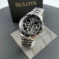 Bulova Men Bulova Classic Marine Star Black Dial Chronograph 98B401 Quartz Watch 41.5mm