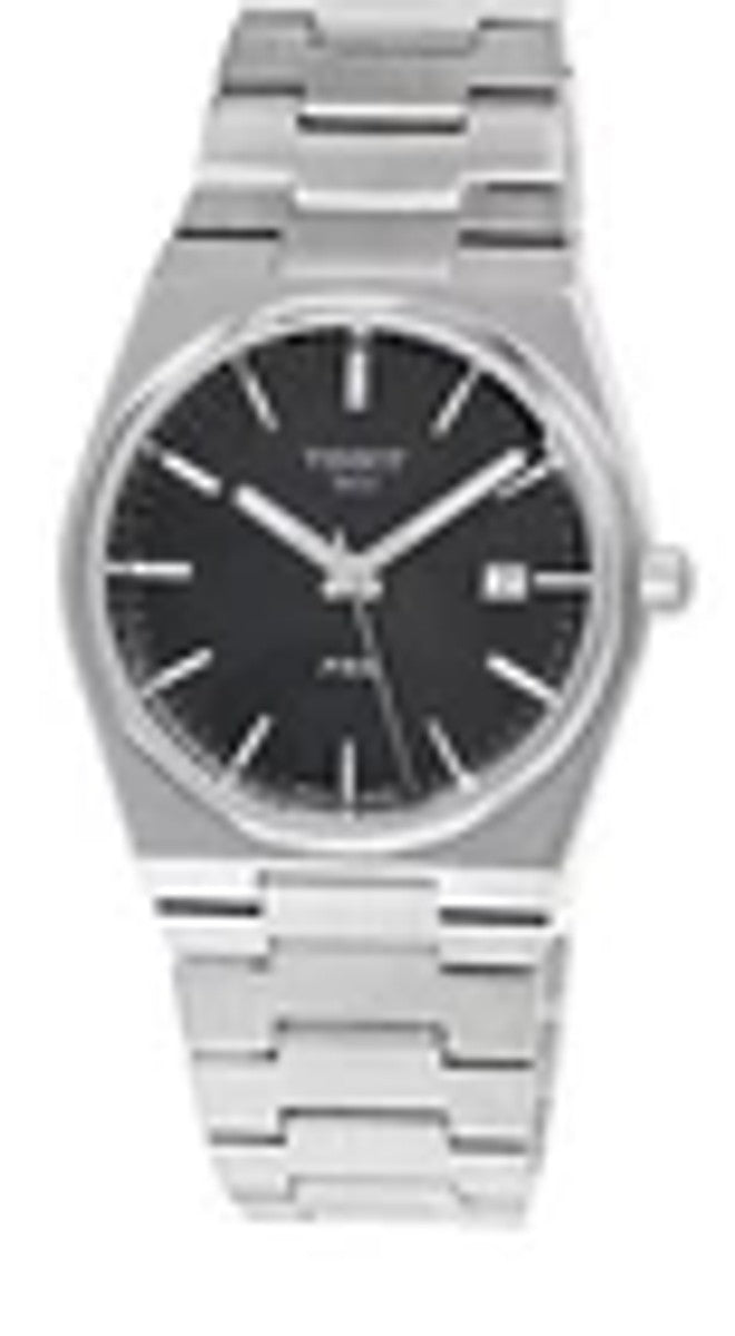 TISSOT PRX 40MM STAINLESS STEEL BLACK DIAL MEN'S WATCH T137.410.11.05<wbr/>1.00