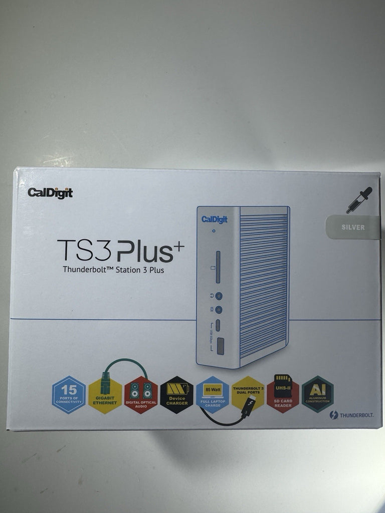 NEW CalDigit TS3 Plus Thunderbolt 3 Docking Station SILVER Rare Color!
